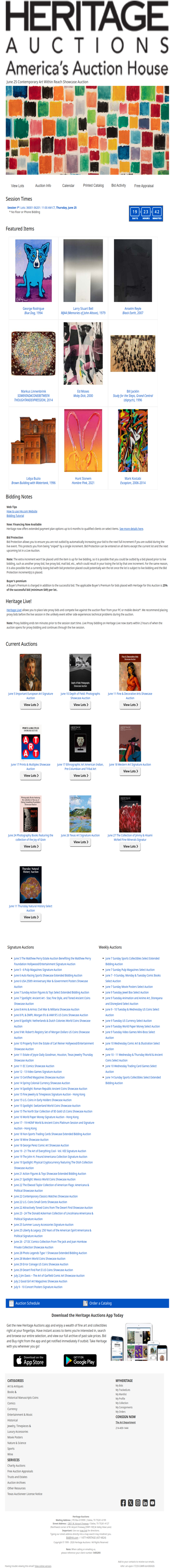 Bid Now: June 25 Contemporary Art Within Reach Showcase Auction
