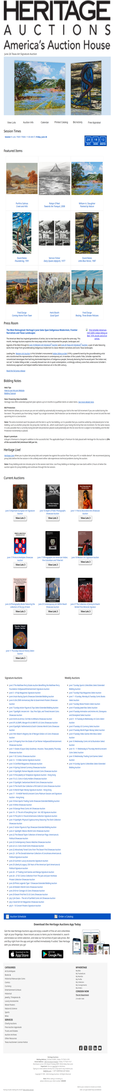 Bid Now: June 26 Texas Art Signature Auction
