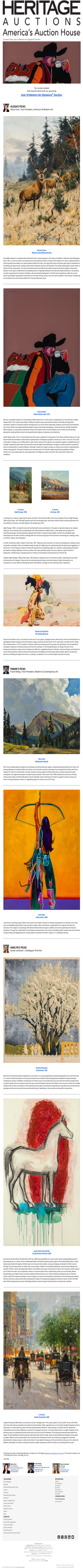 Curators' Picks from the Western Art Auction