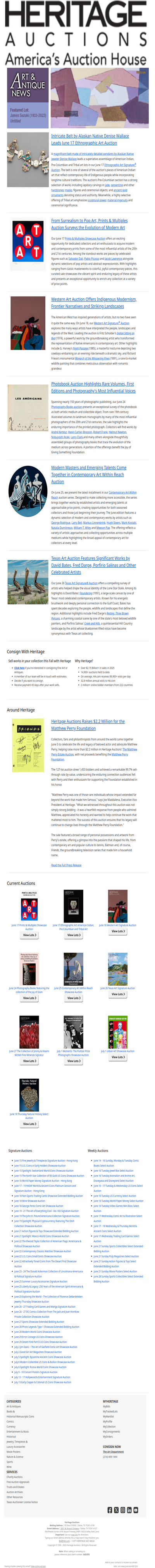 Heritage Auctions Art and Antique News