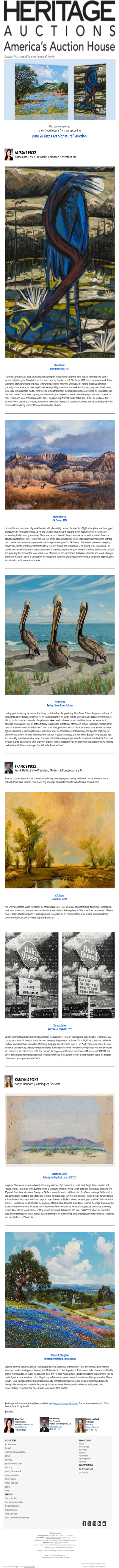 Curators' Picks from the Texas Art Auction