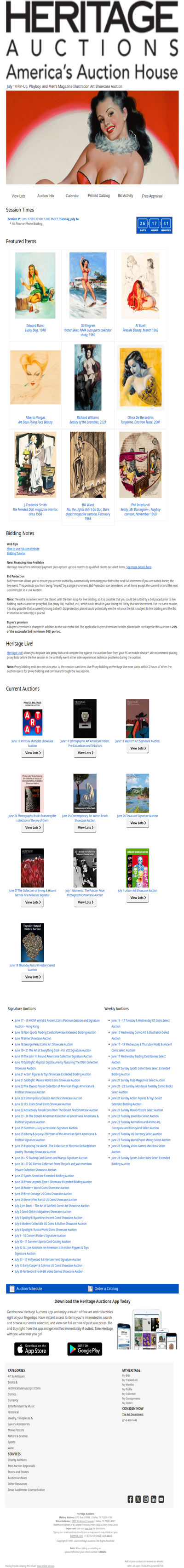 Bid Now: July 14 Pin-Up, Playboy, and Men's Magazine Illustration Art Showcase Auction