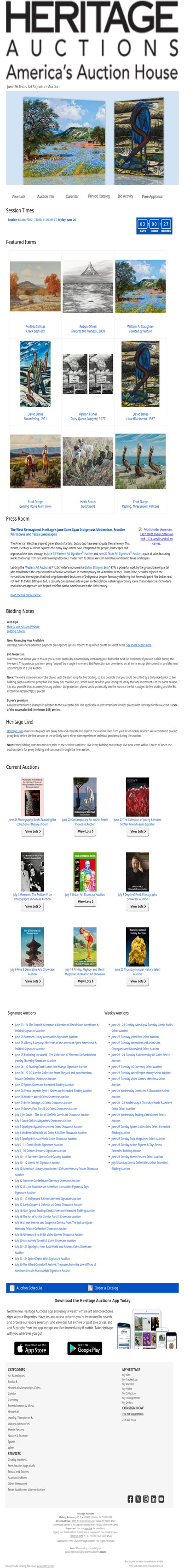 Ending Soon: June 26 Texas Art Signature Auction