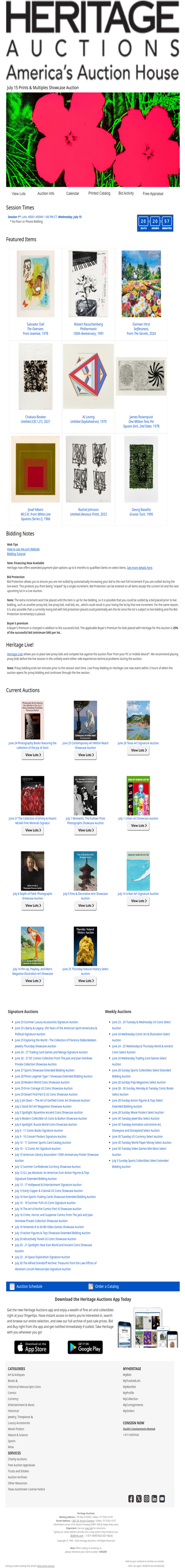 Bid Now: July 15 Prints & Multiples Showcase Auction