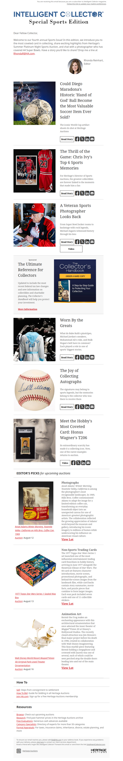 Your Intelligent Collector Special Delivery Newsletter