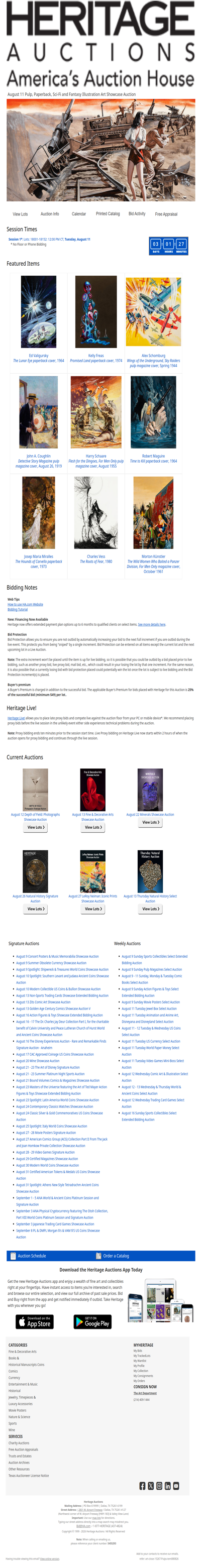 Ending Soon: August 11 Pulp, Paperback, Sci-Fi and Fantasy Illustration Art Showcase Auction