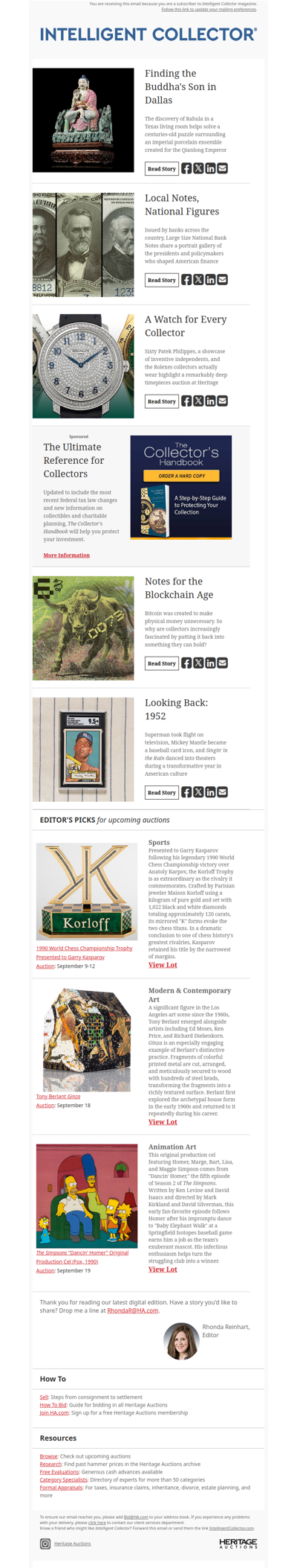 Your Intelligent Collector Special Delivery Newsletter