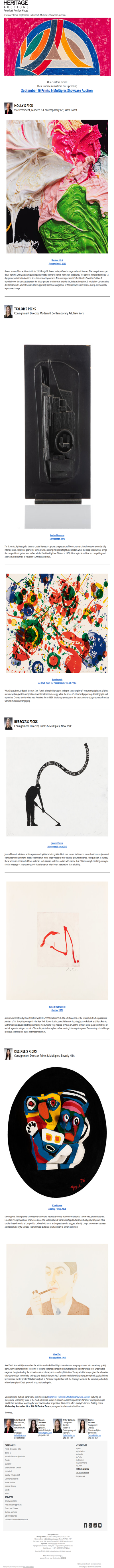Curators' Picks from the Prints & Multiples Auction