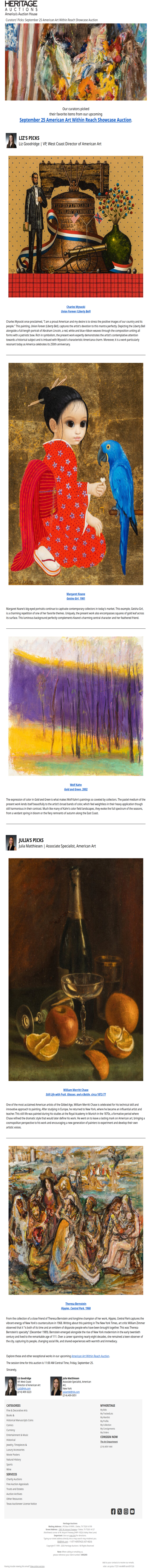 Curators' Picks from the American Art Within Reach Auction