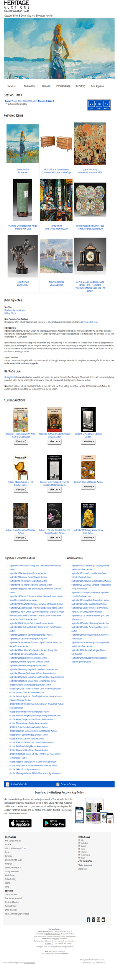 Bid Now: October 8 Fine & Decorative Arts Showcase Auction
