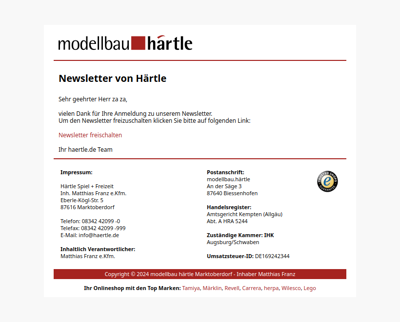 Newsletter haertle.de