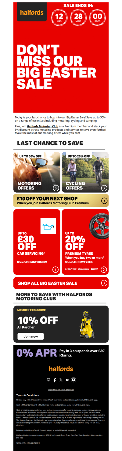 Last chance! Up to 30% off ends today 🚨