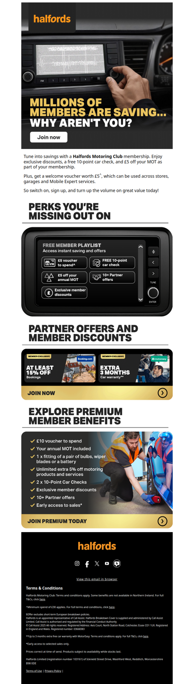 How Halfords Motoring Club can help you