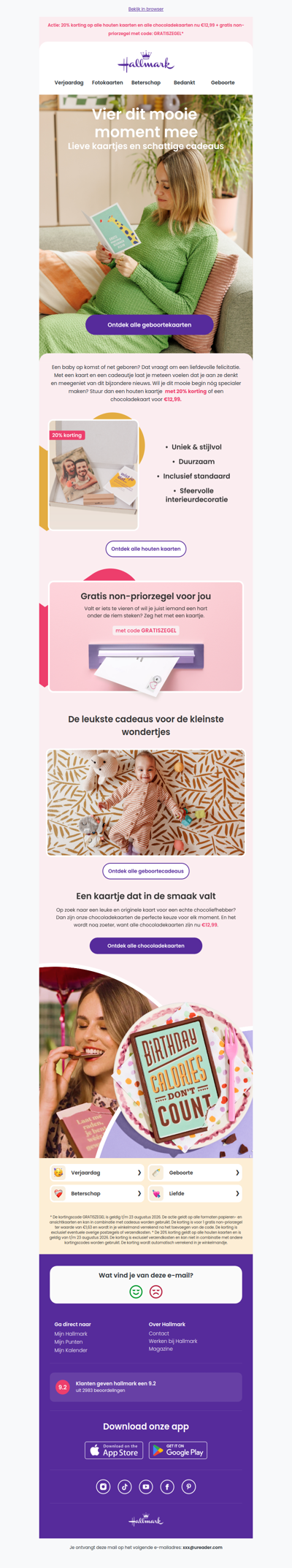 Een opvallend en duurzaam kaartje met 20% korting