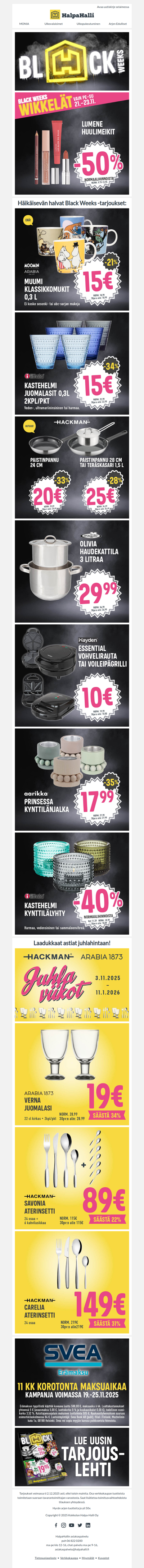 🖤 Black Weeks ja Wikkelät viikonlopputarjoukset!