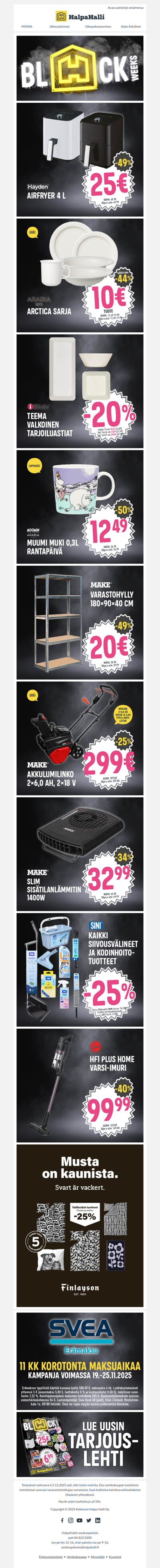 Black Weeks jatkuu uusin tarjouksin! 🔥🖤