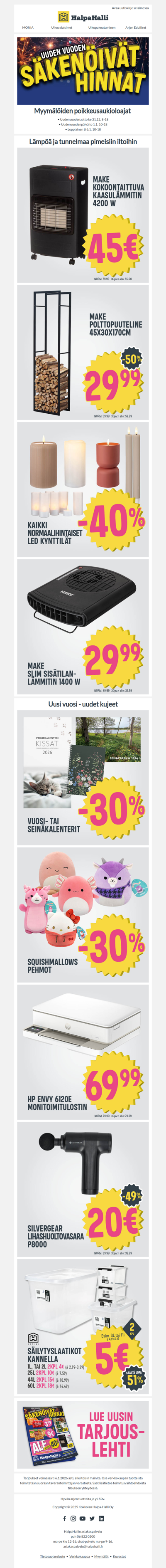 ✨ Uuden vuoden säkenöivät hinnat! ✨