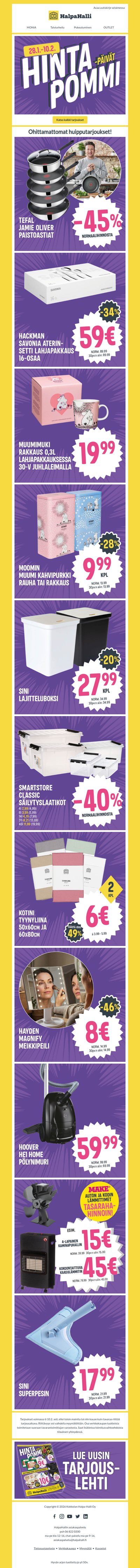 Hintapommipäivien ohittamattomat tarjoukset! 💥