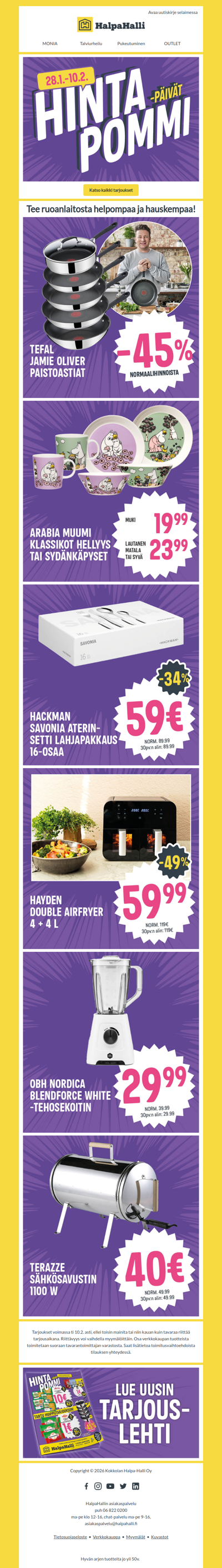 Löydä Hintapommipäivien huipputarjoukset!