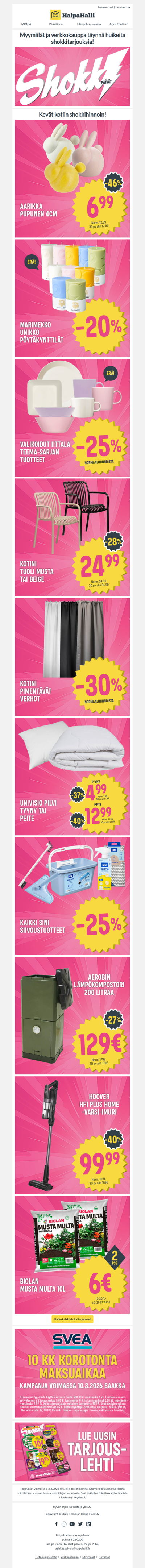 Kevät kotiin Shokista!