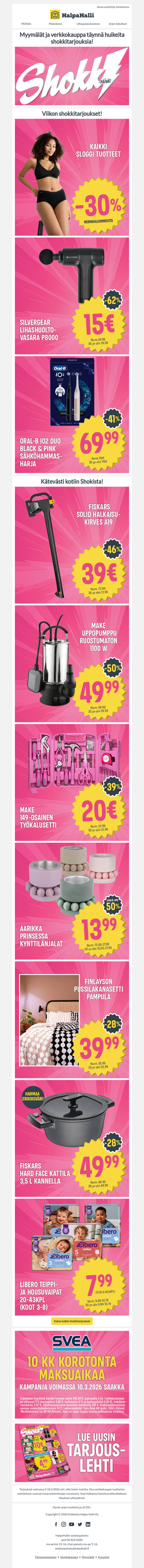 ⚡️ Uudet tarjoukset nyt Shokkipäivillä! ⚡️