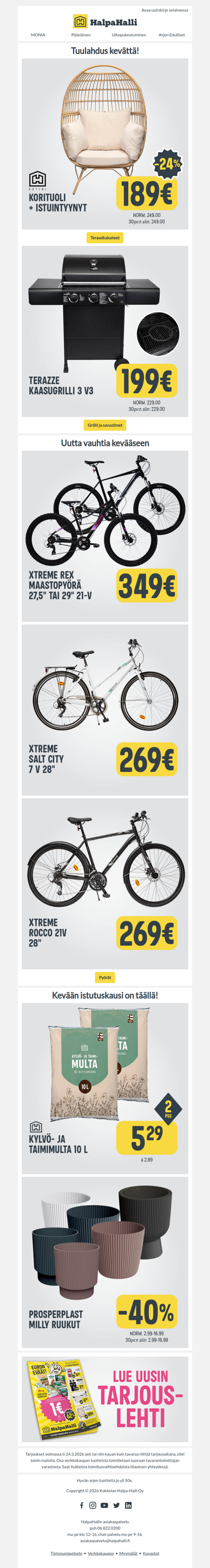 Keväinen tuulahdus HalpaHallista!