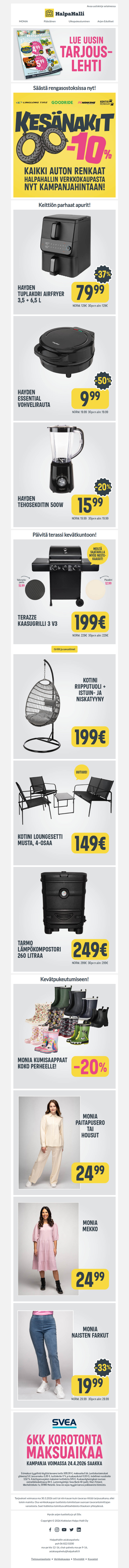 Uusi viikko, uudet kevättarjoukset!