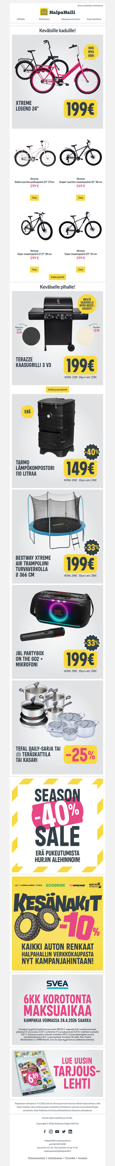 Pääsiäispöytä kuntoon & piha valmiiksi – katso viikon tarjoukset!