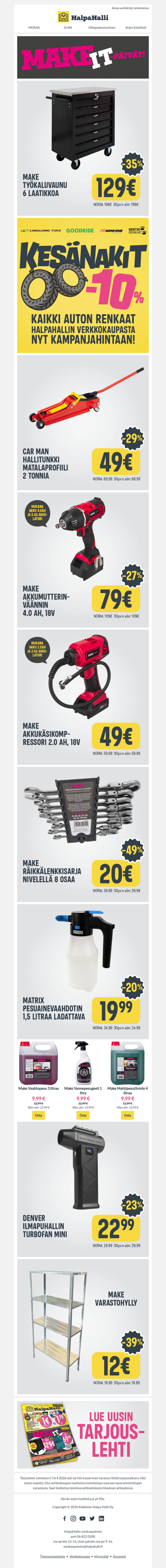 MAKE IT – nyt työkalut huippuhinnoin!