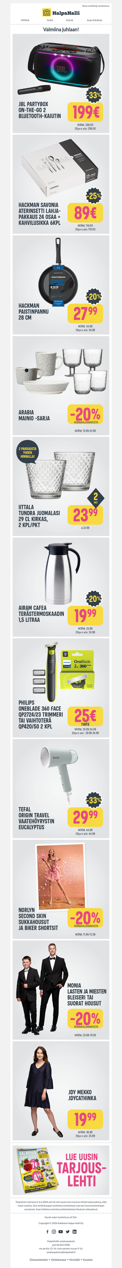 Valmiina juhlaan!