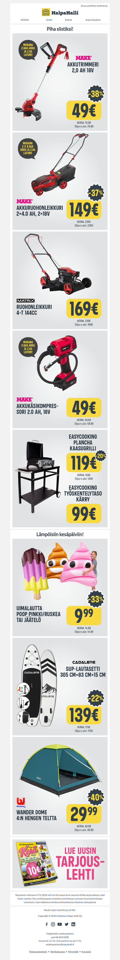 Lue nyt uusin tarjouslehti!