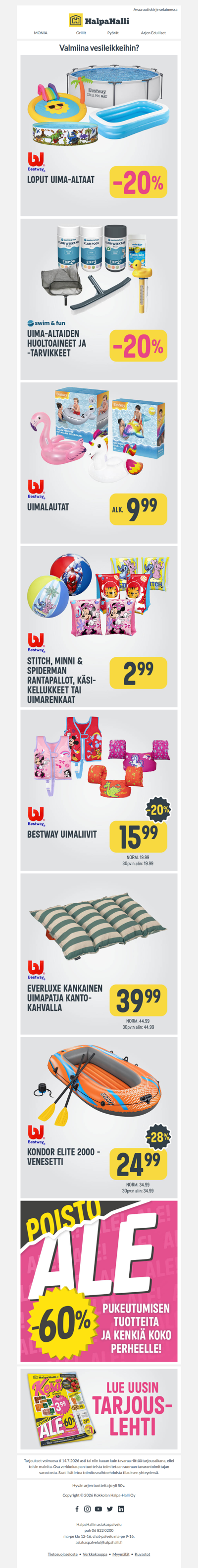 Kesän vesiriemut alkavat nyt!