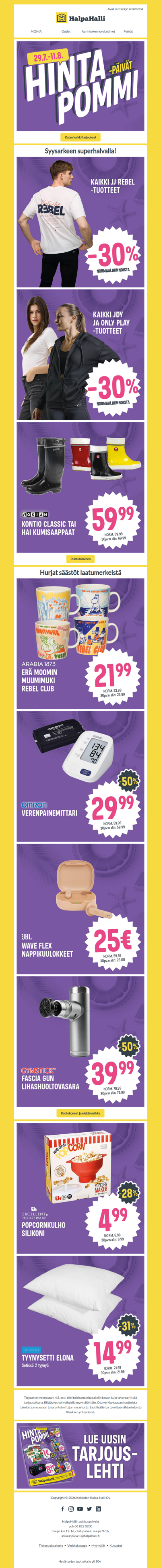 Hurjat säästöt laatumerkeistä!