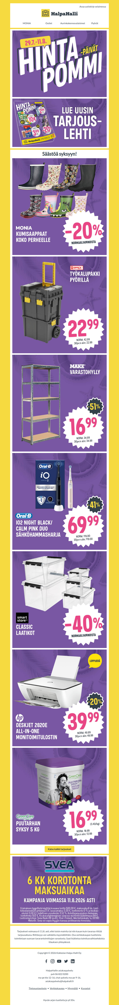Hintapommipäivät jatkuvat!💥