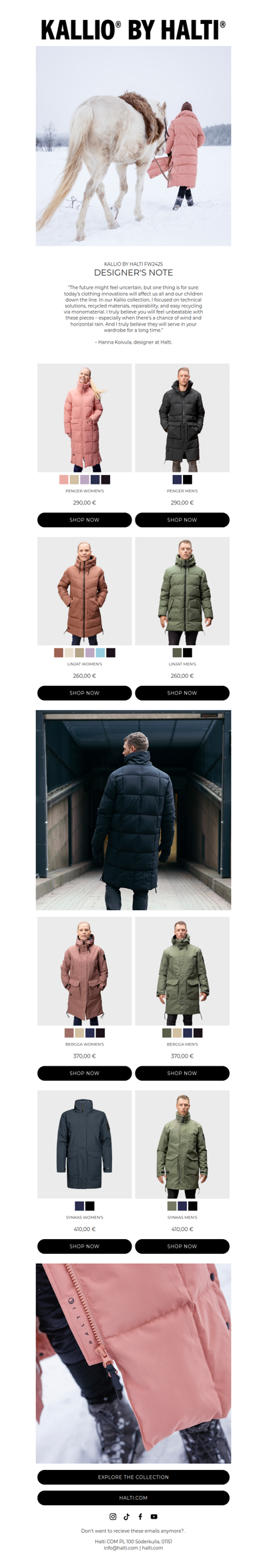 Kallio by Halti | Combining Innovation and Sustainability in Our Warmest Winter Jackets