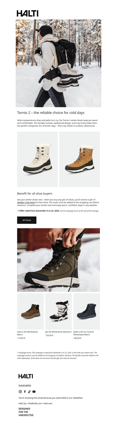 Buy shoes and get a free pair of socks!