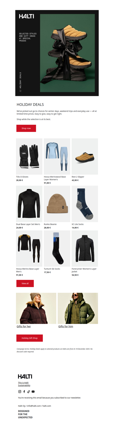 Holiday Deals — Selected Styles at Special Prices ✨