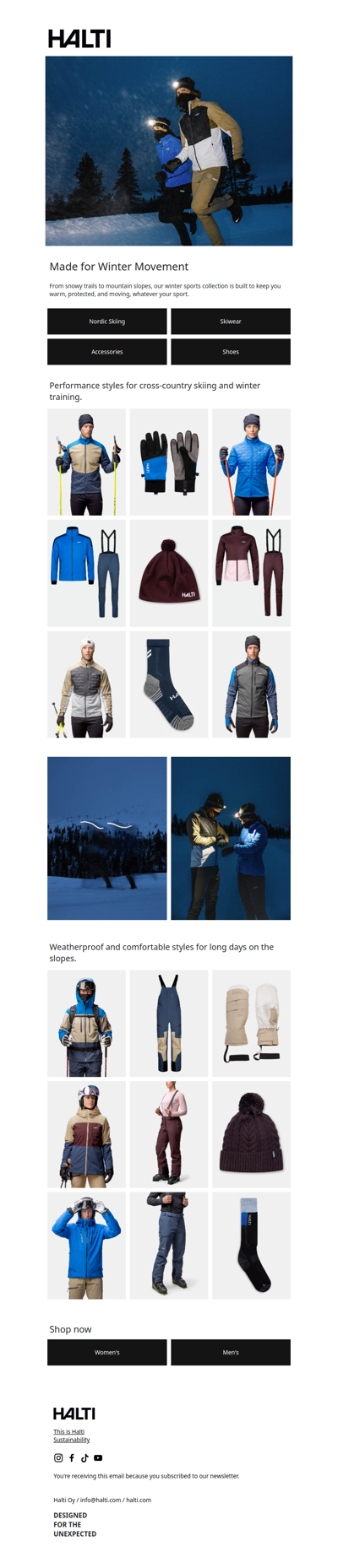 Performance Gear for Winter Sports