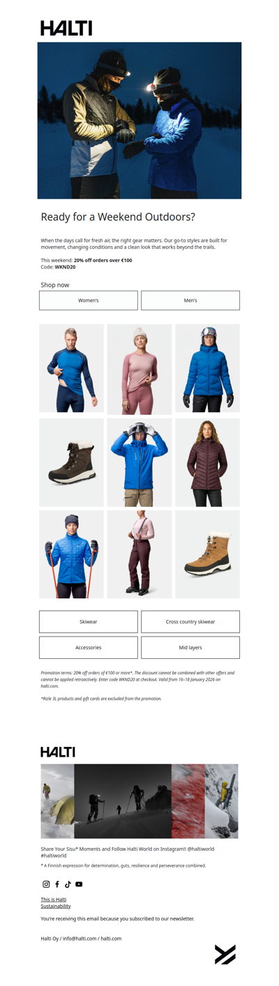 Weekend Ready — 20% Off Your Outdoor Favorites