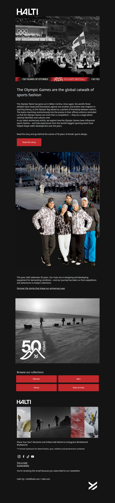 The Olympic Games are the global catwalk of sports fashion - Read the story