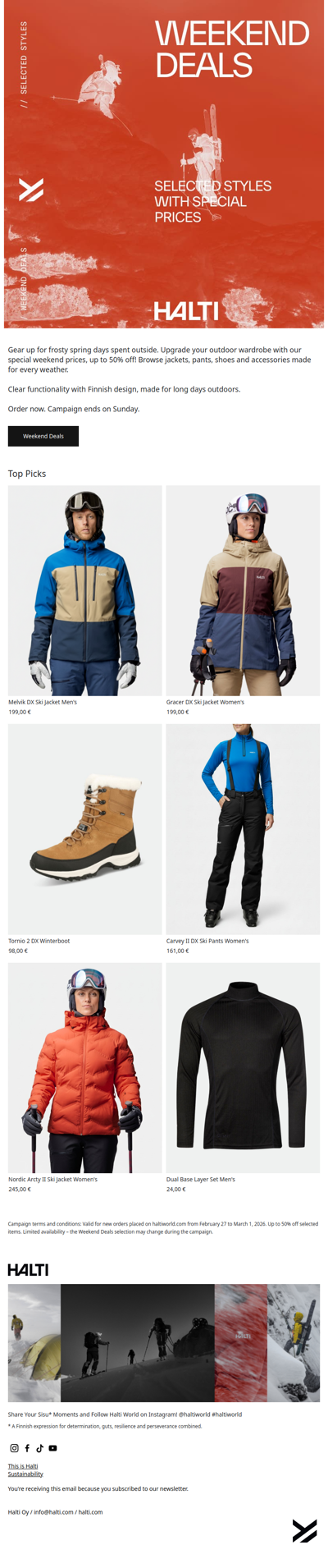 Weekend Deals - Up to 50% off