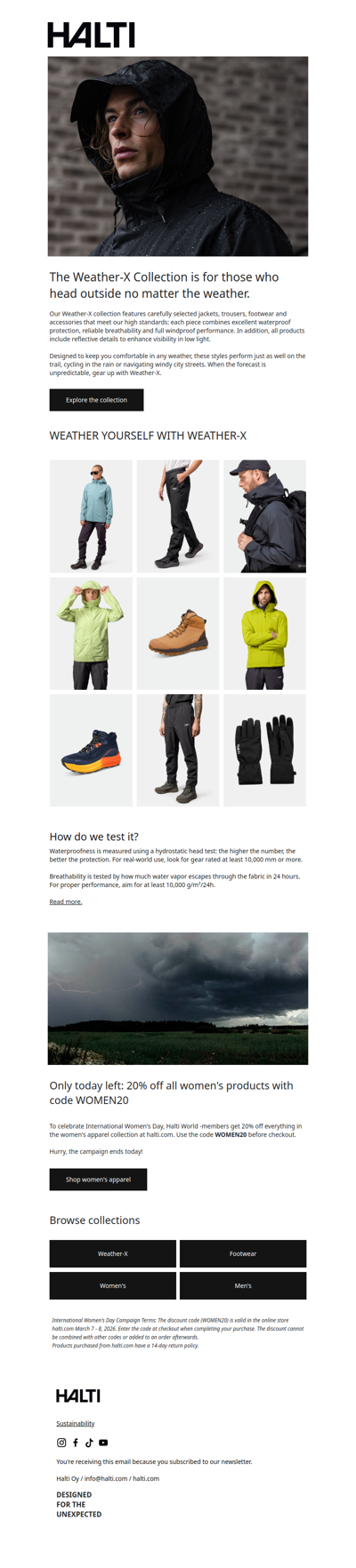 Weather yourself with WEATHER-X