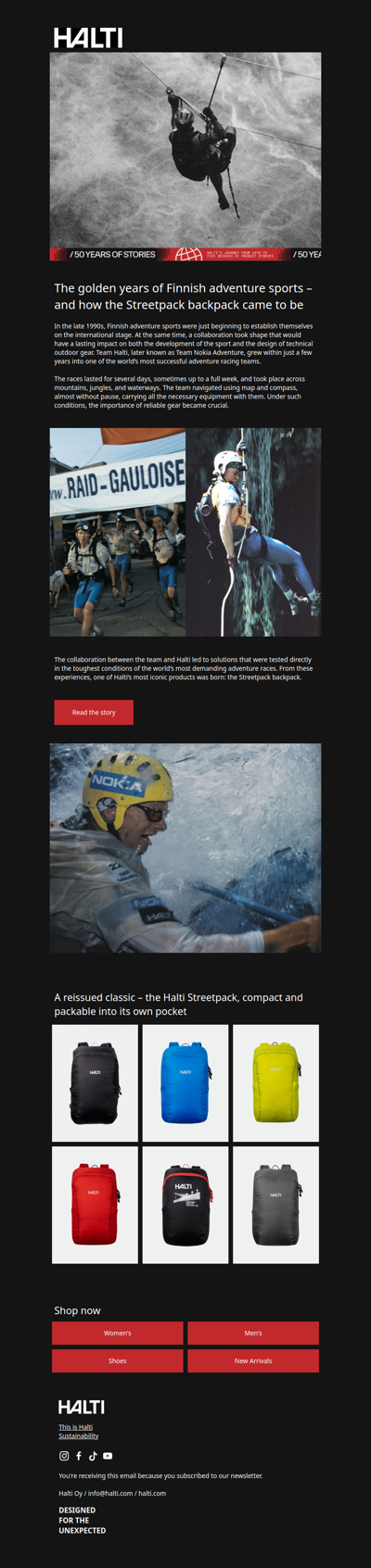 The golden years of adventure sports – and the birth of the Streetpack