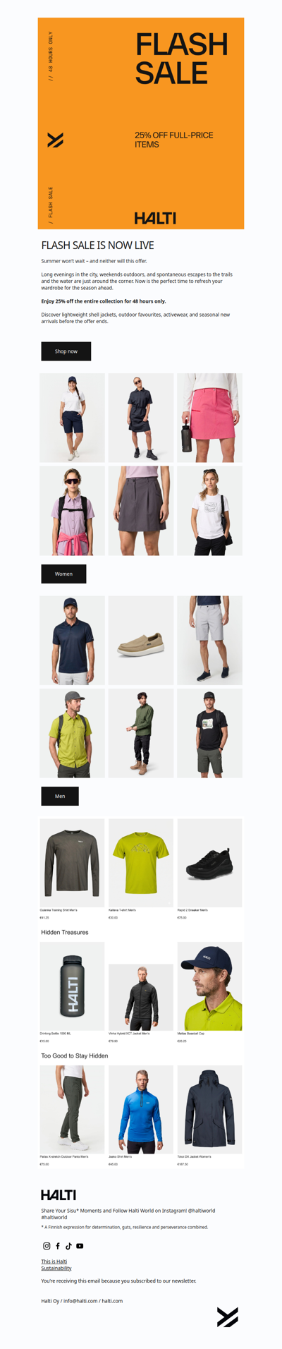 48 Hours only – 25% off everything