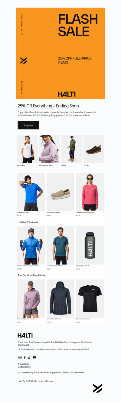 25% off everything – Ending soon