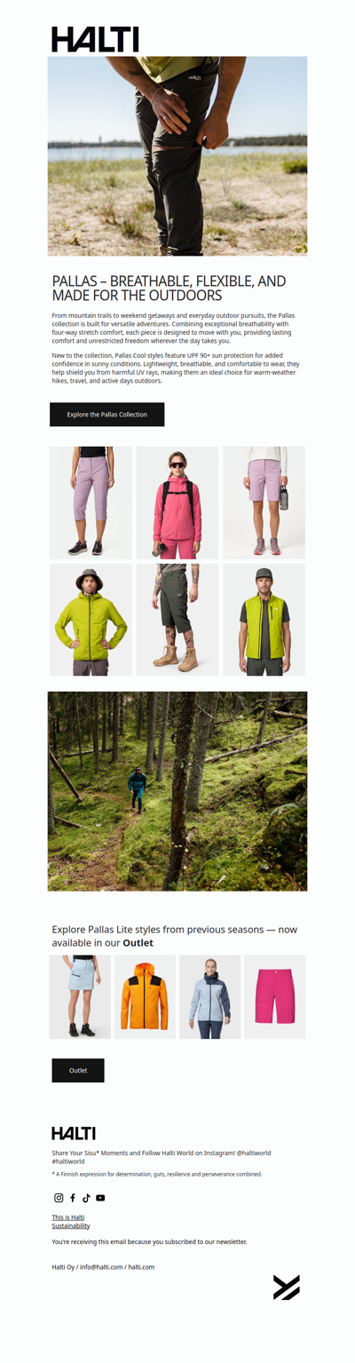 Pallas – breathable, flexible, and made for the outdoors