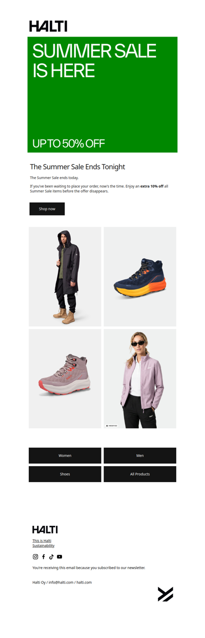 Last Day of the Summer Sale