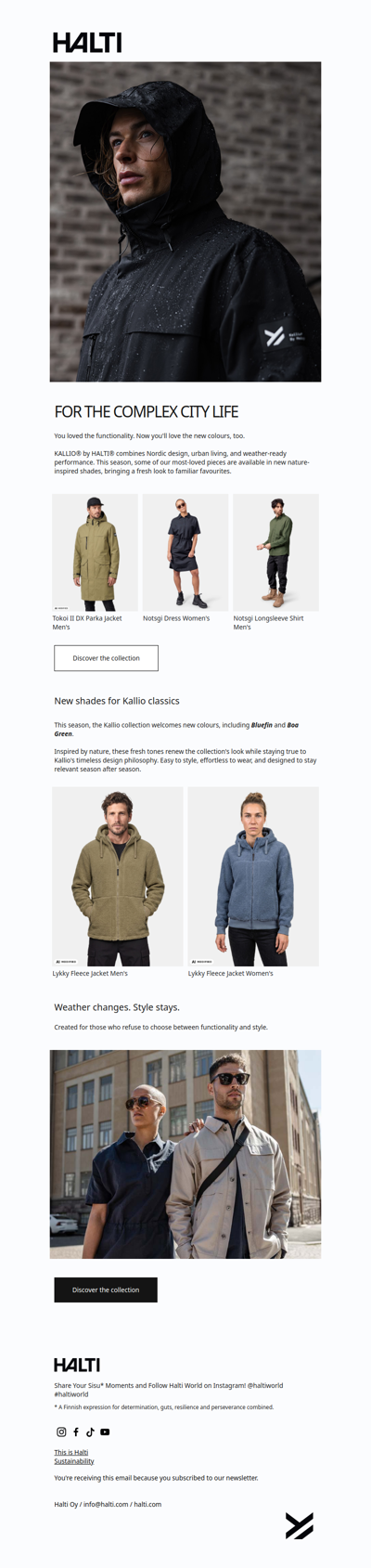 New shades for your favourites. Discover Kallio in this season's colours.