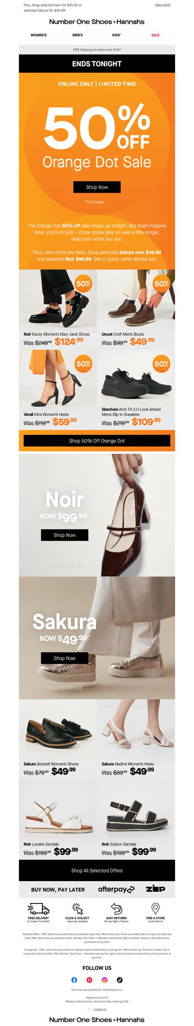 ENDS TONIGHT! 50% OFF ORANGE DOT