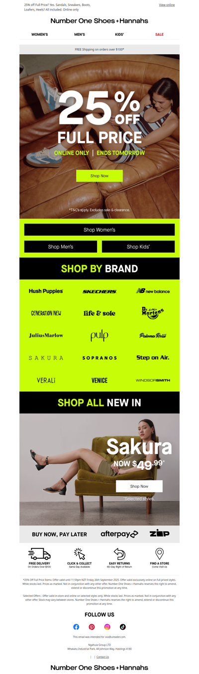 25% off Hush Puppies + More!